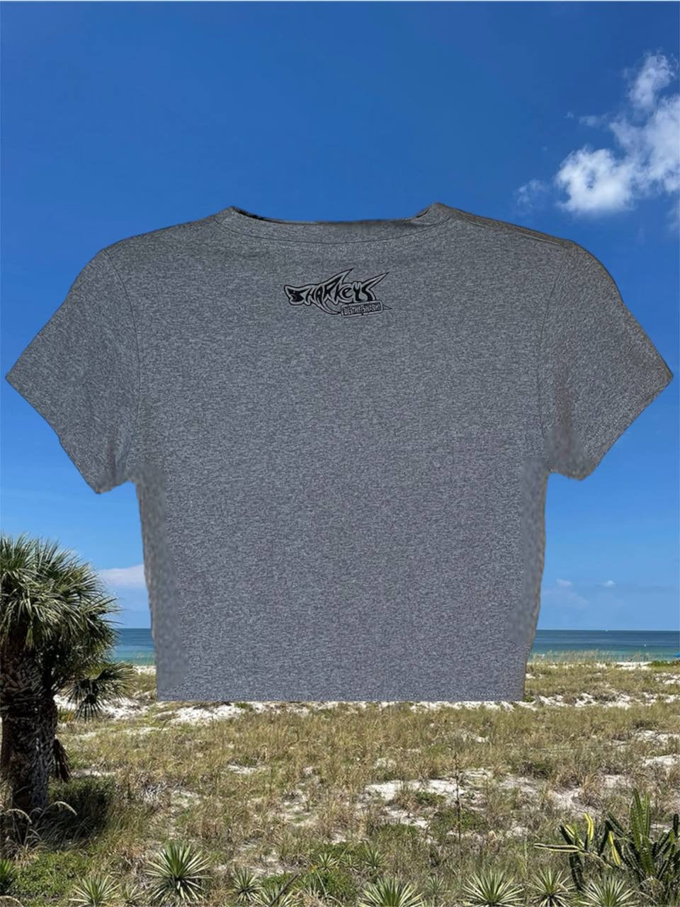 Gray Women's "Be the Shark" Crop Top