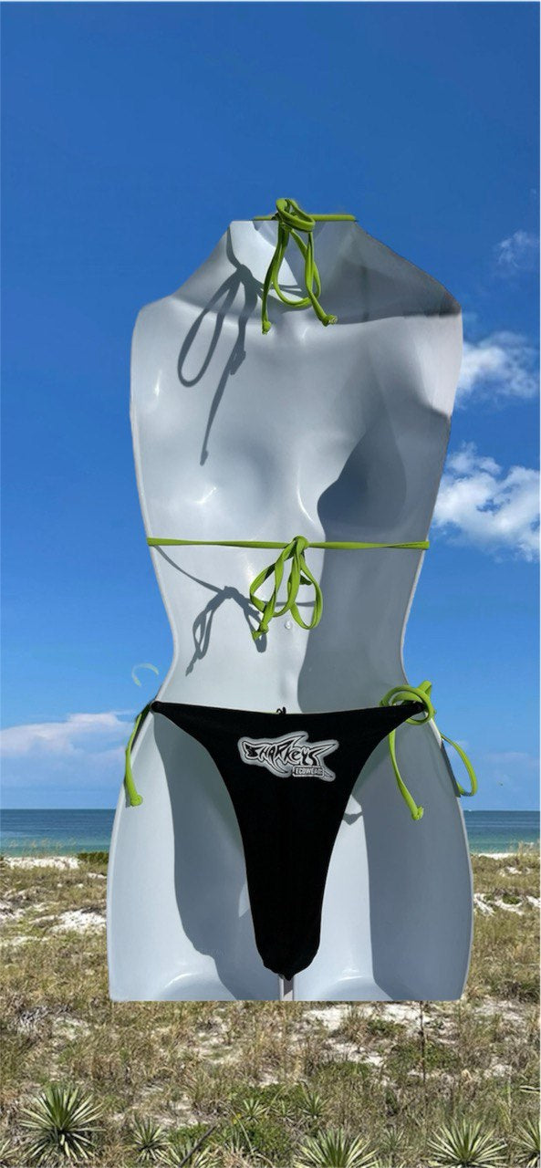 Women’s Two-Piece Sharkey’s Fin Black Swimwear Set