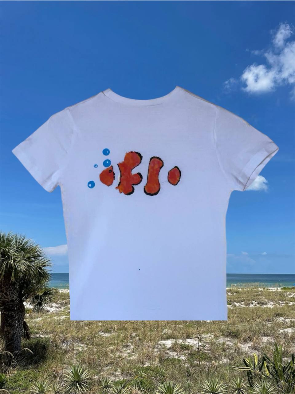 Custom Painted Sea-Life "Clownfish" Shirt