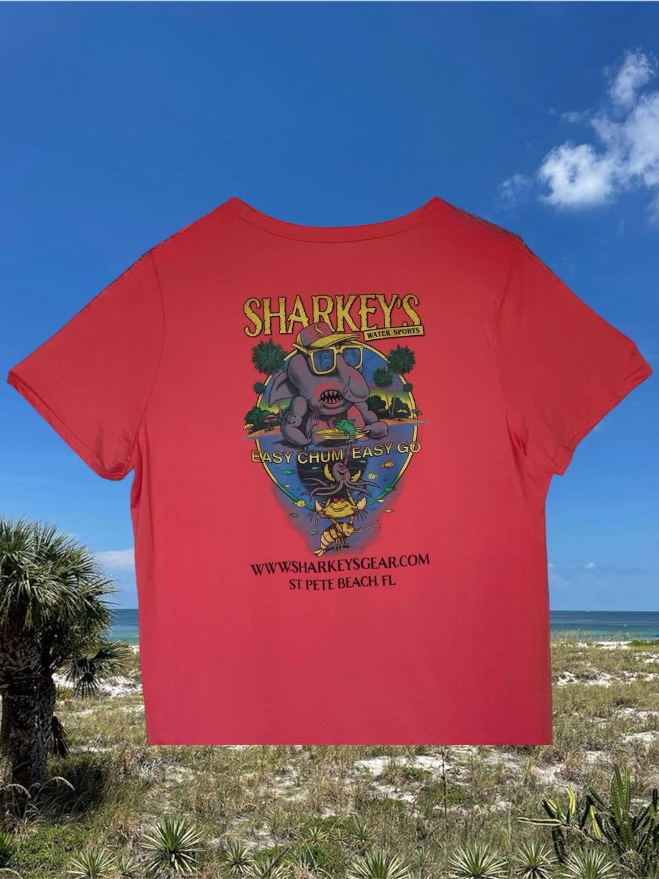 Pink Women's Polyester T-Shirt by Sharkey's Ecowear