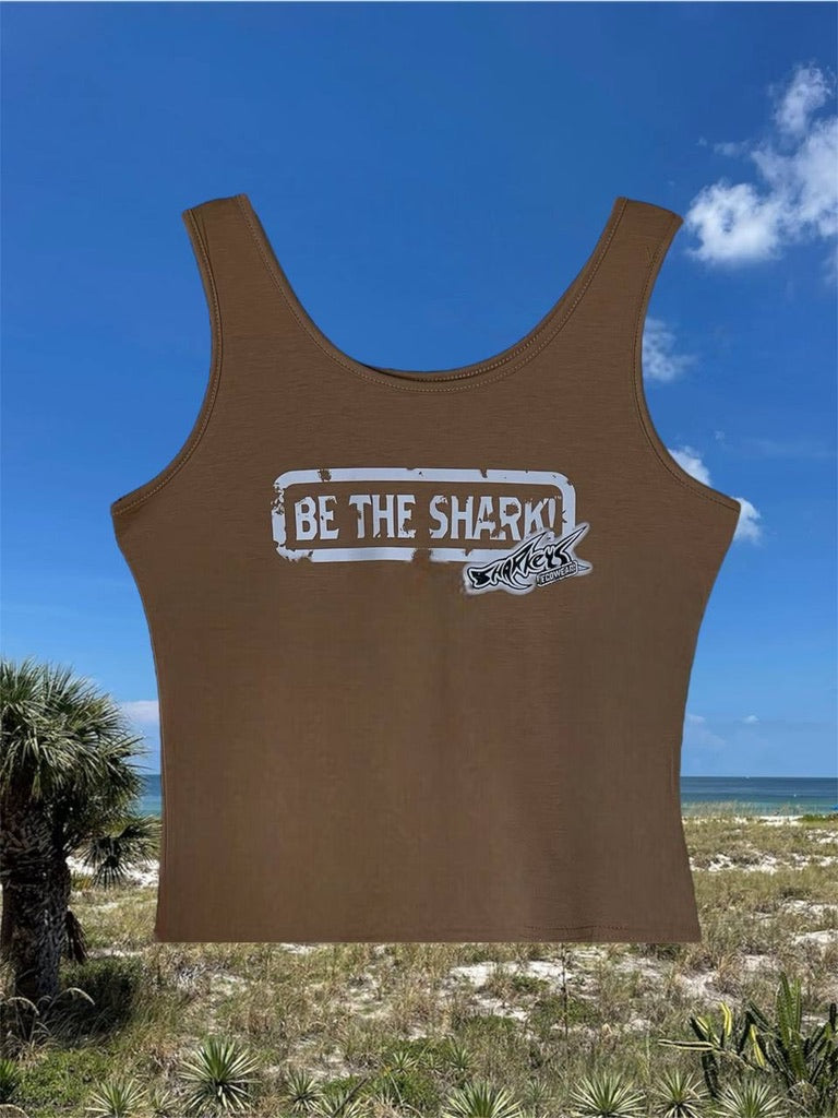 Women’s Lightweight "Be the Shark" Crop Tank Tops