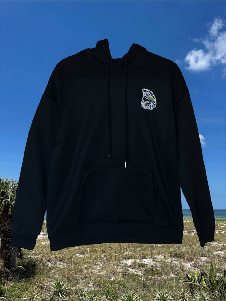 Women’s Jaws Design Black Hoodie by Sharkey’s EcoWear