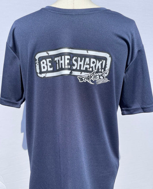 MENS SHARKEY'S ECOWEAR "BE THE SHARK" DARK BLUE T-SHIRT