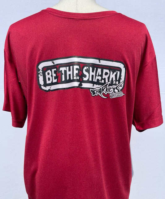 MENS SHARKEY'S ECOWEAR "BE THE SHARK" RED T-SHIRT