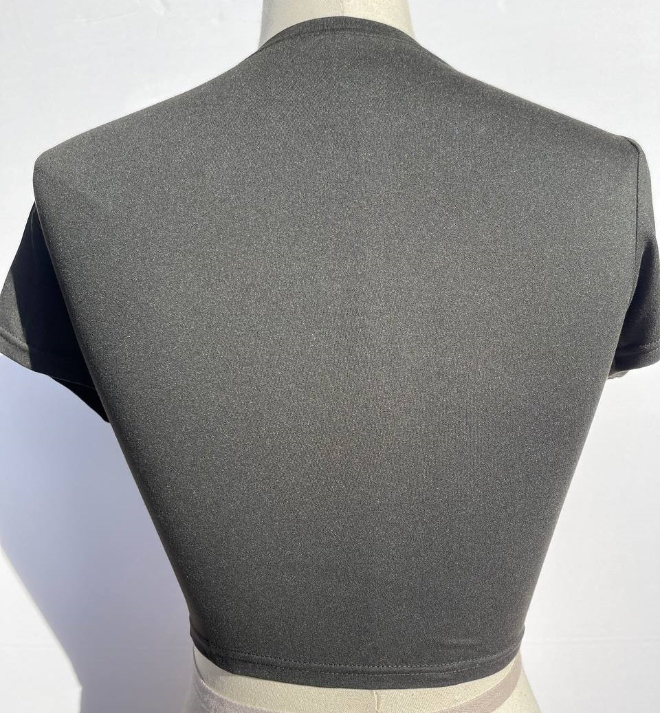 Women’s Original Gray Crop Top by Sharkey’s EcoWear
