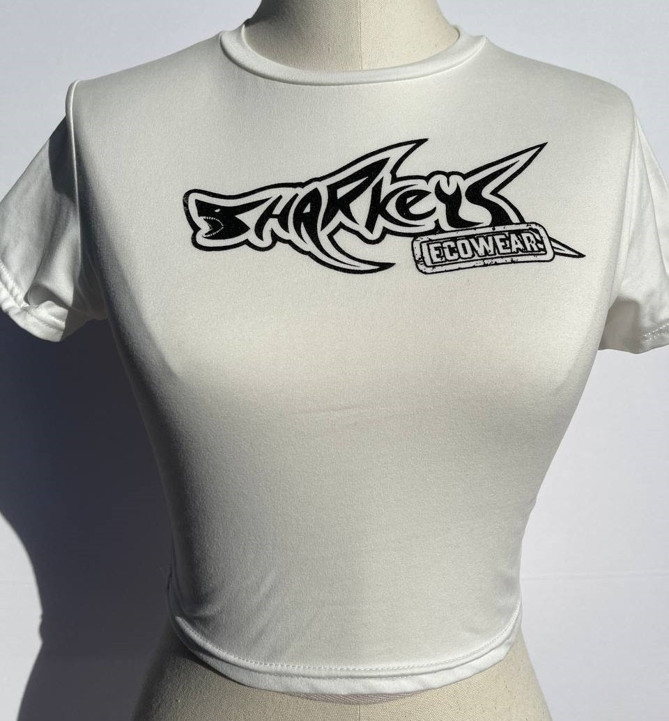 Women’s Original Gray Crop Top by Sharkey’s EcoWear