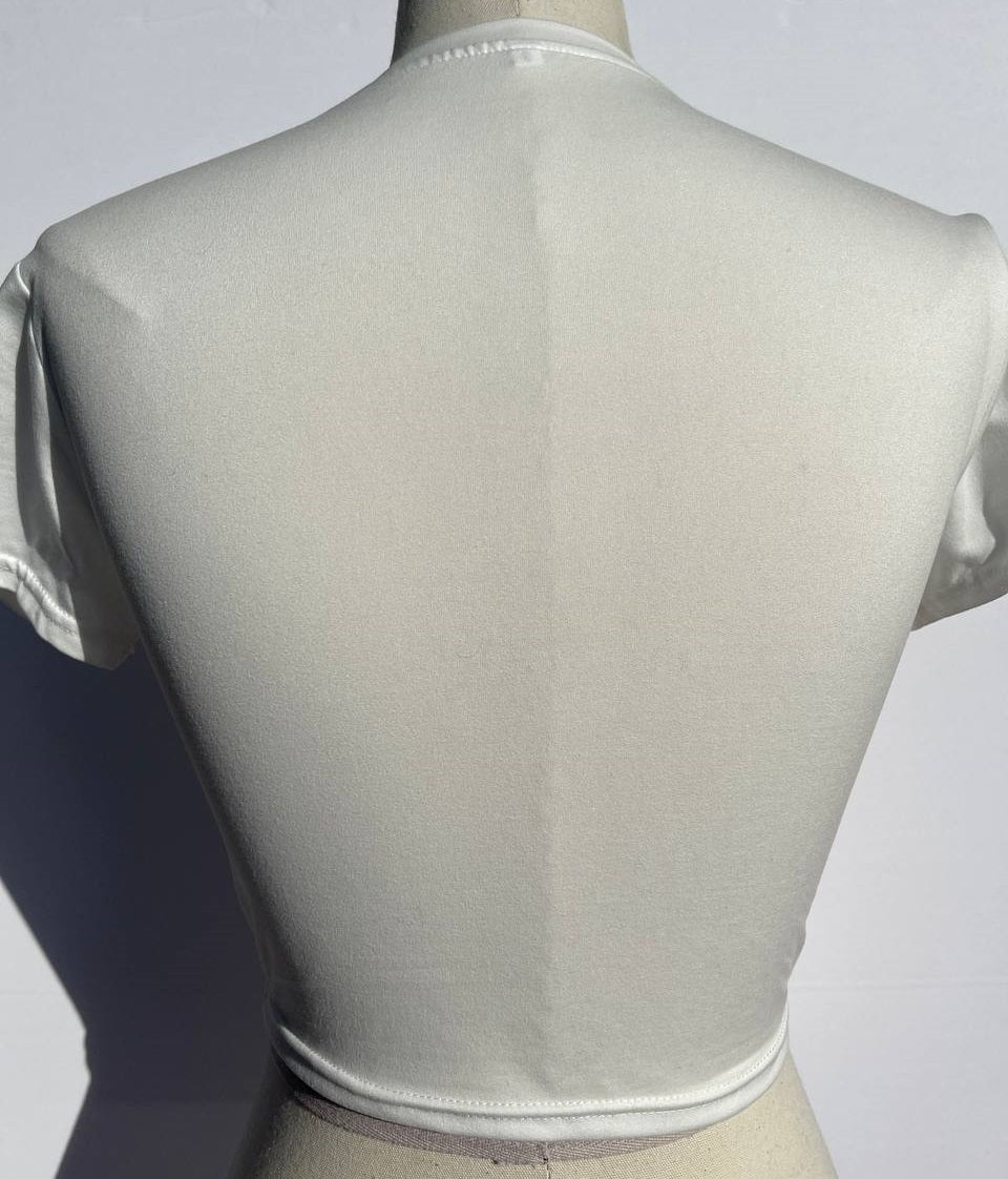 Women’s Original Gray Crop Top by Sharkey’s EcoWear