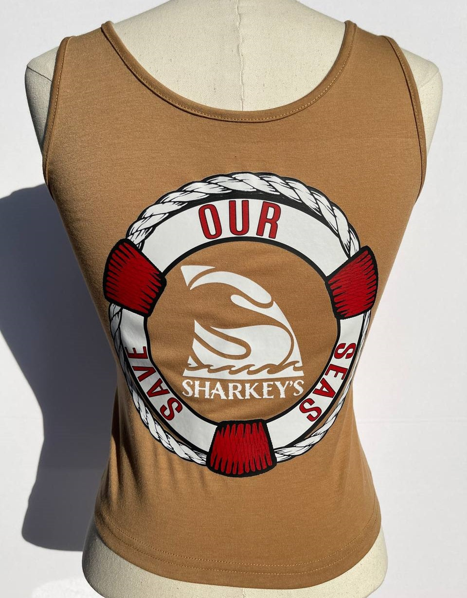 Women’s Tank Top with Sharkey’s S.O.S. Design