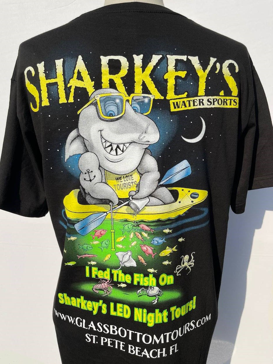 SHARKEY'S  SOUVENIR T-SHIRT SHARKEY FEEDING FISH