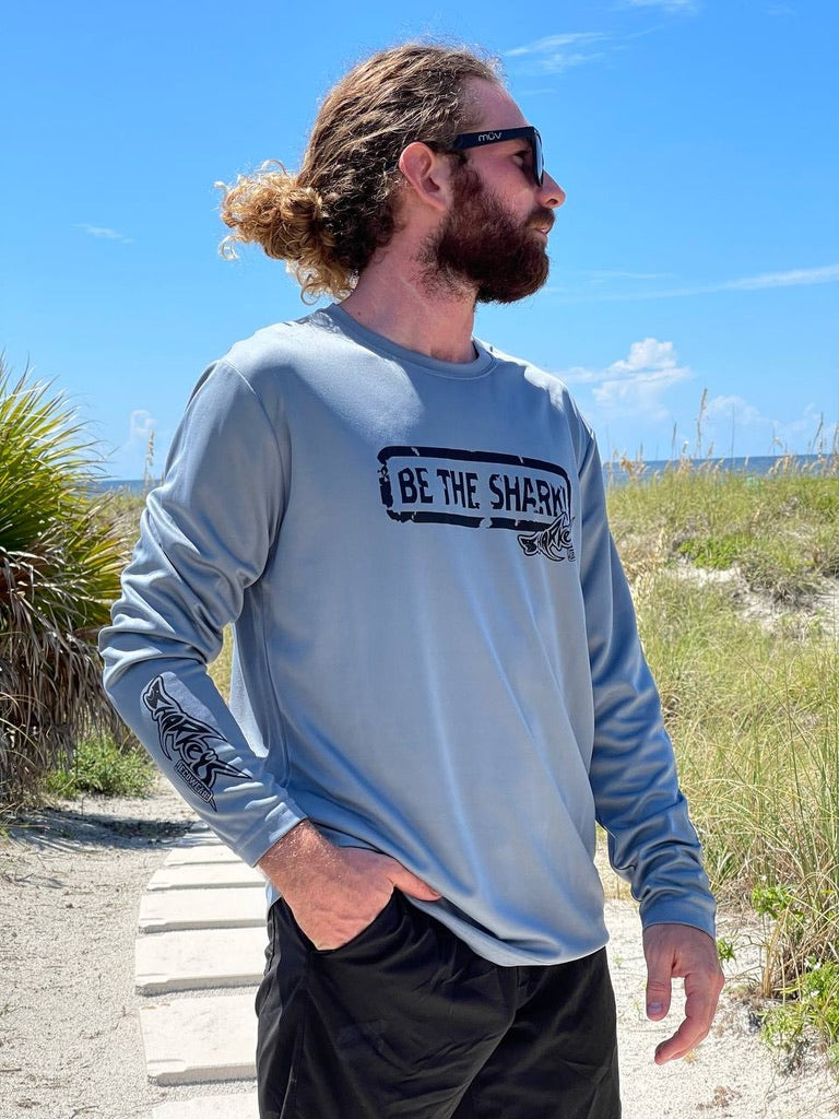 SHARKEY'S SPF 50 LONG SLEEVE"BE THE SHARK" SHIRT