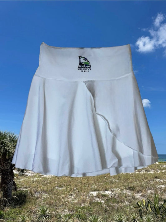 White Sharkey's Fin Logo Sports Skirt