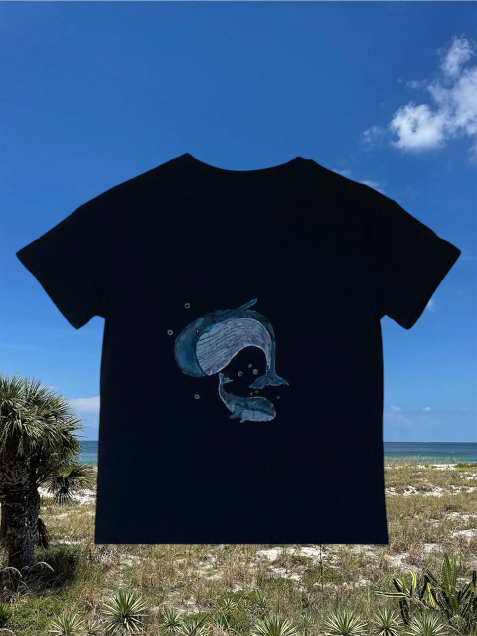 CUSTOM PAINTED SEA-LIFE "WHALE" SHIRT