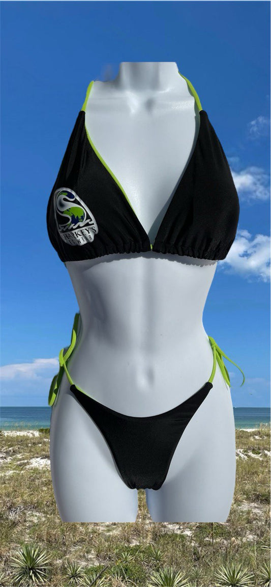 Women’s Two-Piece Sharkey’s Fin Black Swimwear Set