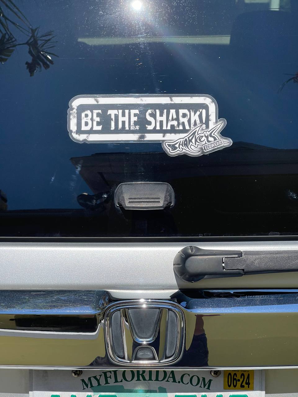 SHARKEY'S STICKER "BE THE SHARK" 8INCH SIZE