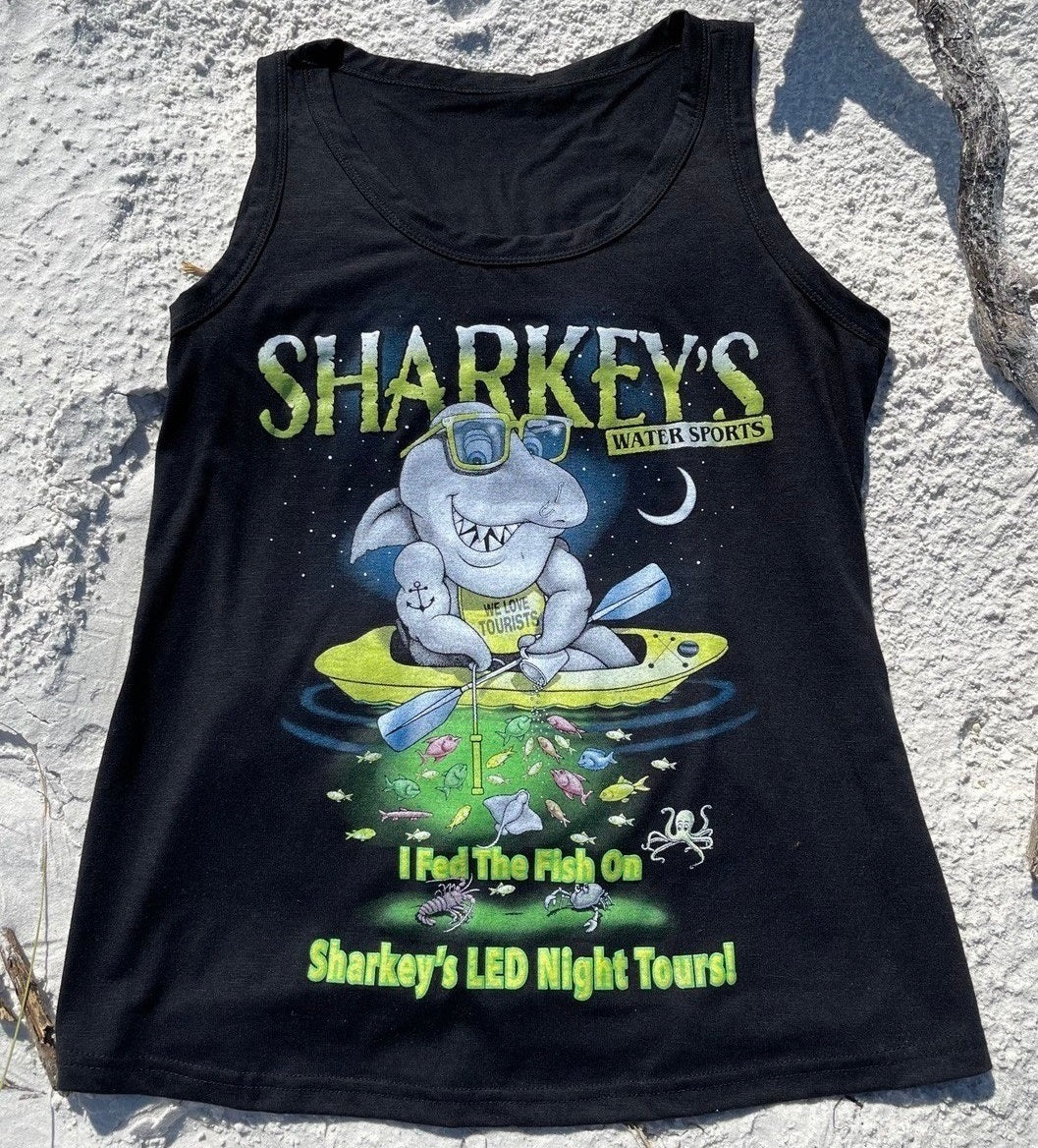 Women’s Sharkey Feeding Fish Souvenir Tank Top
