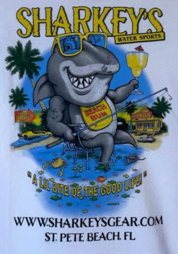 Sharkey’s Souvenir T-Shirt, “A Lil Bite of the Good Life”