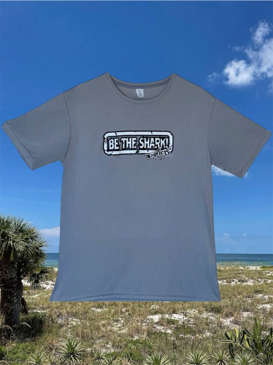 MENS SHARKEY'S ECOWEAR "BE THE SHARK" GRAY T-SHIRT