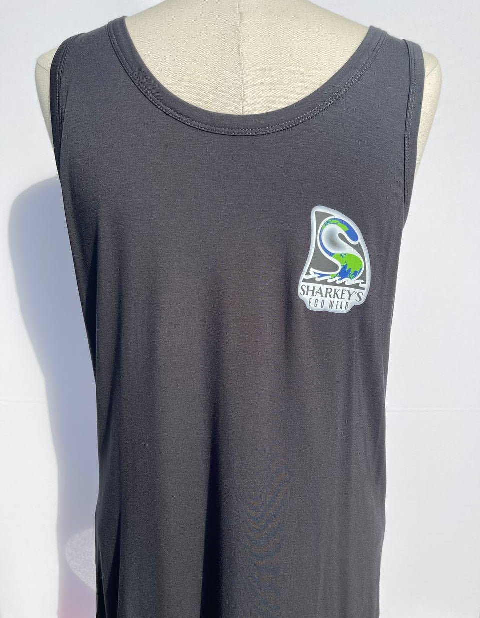 MENS SHARKEY'S ECOWEAR "RED TIDE ASSASSIN" BLACK TANK TOP